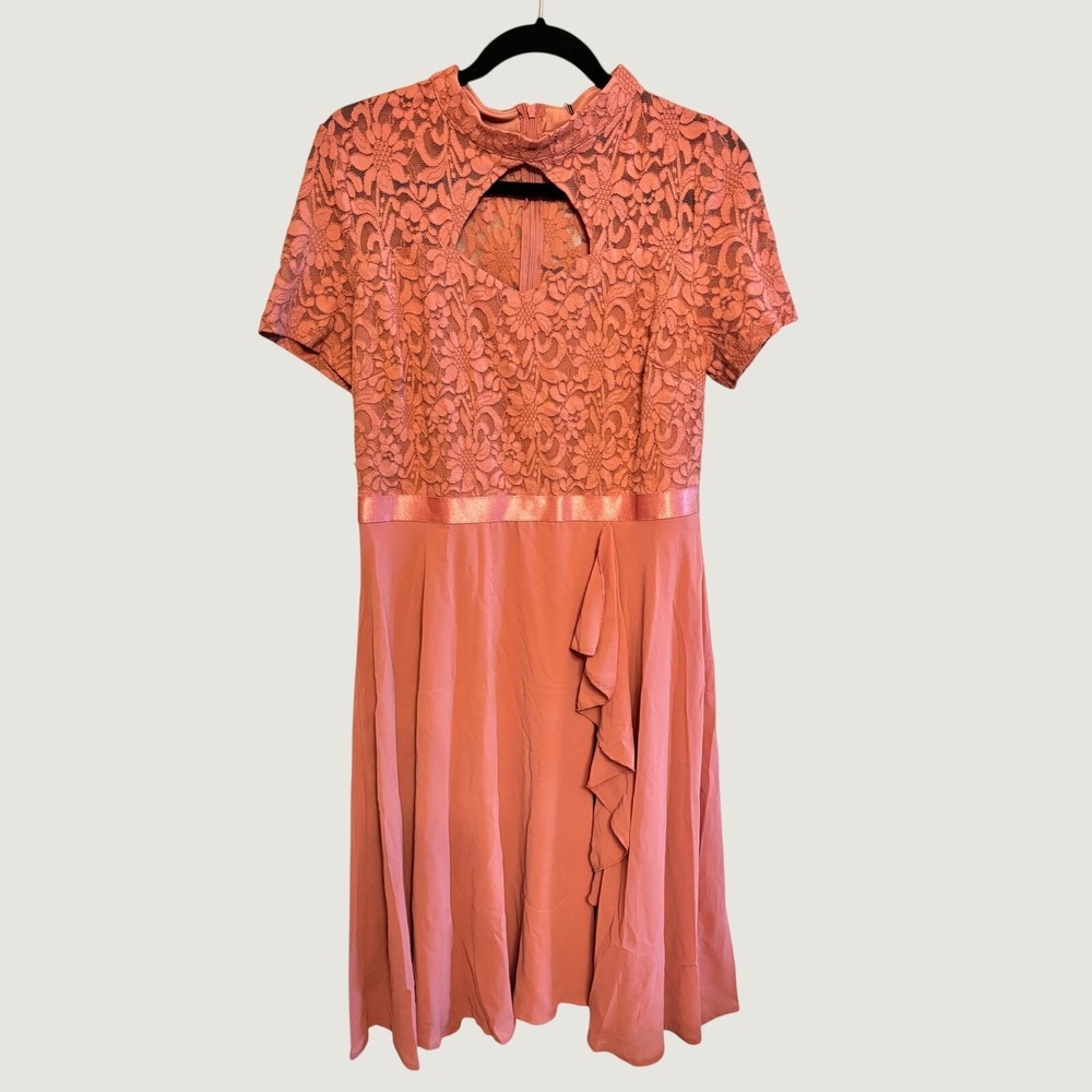 MIUSOL XL Lace Midi Dress New Without Tags Dusty Rose Pink Wedding Cottagecore
